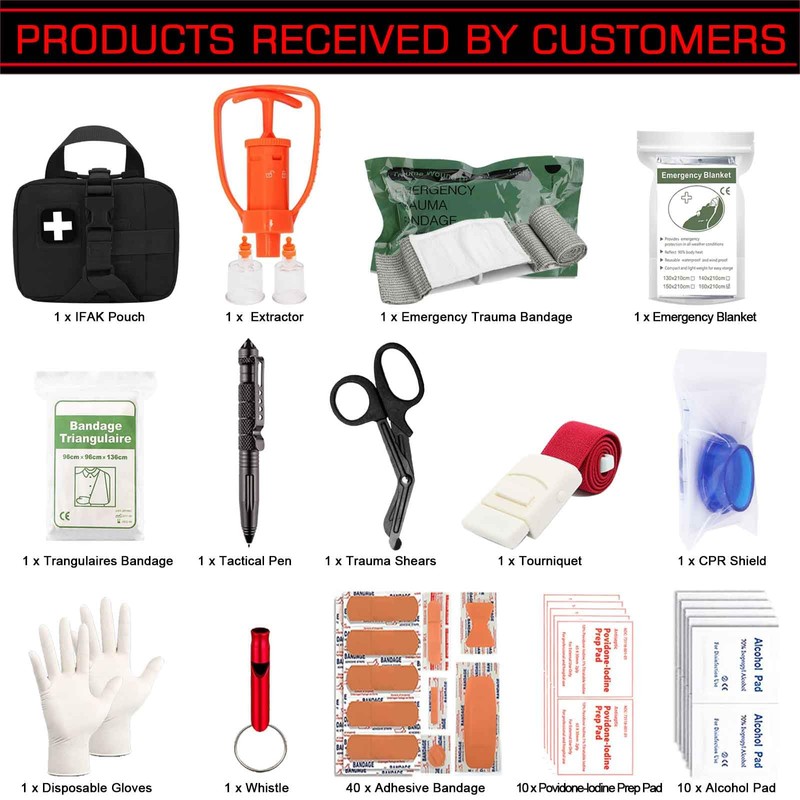 Snake Bite Kit, Bee Sting Kit, Ifak Refill Kit Supplies,
