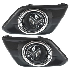 LABLT Chrome Lens Fog Light Driving Lamp+ Switch+ Bezel Replacement for 2014-2016 Nissan Rogue