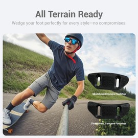 Sevomie Skateboard Foot Stop for Longboard or E-Skateboard Extremely Resistant Improved Traction Balance and Control for Longboards or E-Skates (1pc-Left+1pc-Right)