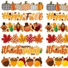 Haooryx 72PCS Happy Thanksgiving Fall Bulletin Board Borders Sticker Turkey