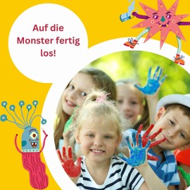 HUCH! Mal'n Monster Children's Game Dice Game Monster Painting Fun Also for Non-Painters Promotes Creativity Draw Your Individual Monster for 2 to 4 Players from 5 Years