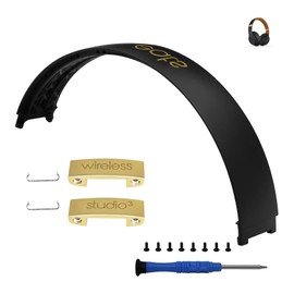 Studio 3 Replacement Headband & Hinge Replacement for Beats Studio3 Headphone,Durable Parts Accessories Repair Kit Set(Black Gold)