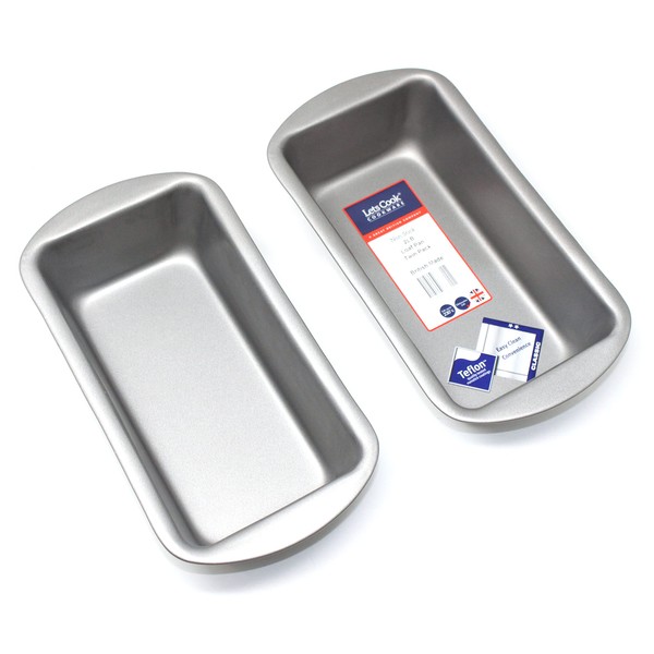 Lets Cook Cookware 2LB Loaf Pan Twin Pack with Teflon