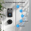 KNOBWELL Fingerprint Door Lock, Passage Door Knob, Black Keyless Entry