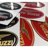 Pair of Resin 3D Motorcycle Stickers Size Fits Guzzi Models