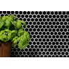 Mosaic Hexagon Plain Black Glossy Ceramic Mosaic, Mosaic Stone, Size: