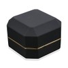 (Ring Box, Black) - AVESON Luxury Ring Box, Square Velvet