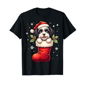 Havanese Christmas Stocking Puppy Dog Lover Holiday T-Shirt