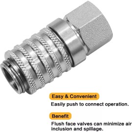 Unbranded PD242 Series PD Steel Test Port and Diagnostic Equipment Quick Coupler w/ Female