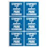 DM Novelties Disabled Stupid Bad Parking Space Bay Bumper Sticker