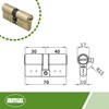 Amig 21538 Mod. 10000 High Security Cylinder, Matte Brass, 70
