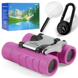 OSDUE Binoculars for Kids, 8 x Super Zoom Function Kids Telescope Outdoor Toys 4 5 6 7 8 Years Old Boys Girls Kids High Resolution Binoculars for Kids Toys Educational Learning Kids Binoculars Purple