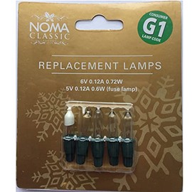 Leisuregrow 6V Clear Replacement Lamps for Noma Classic Range (Pack of 5)