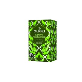 Pukka Supreme Matcha Green, Organic Herbal Tea, 20 individually wrapped Tea Bags, 6 Count