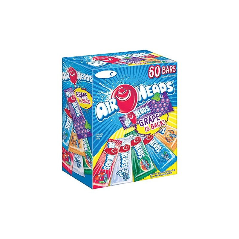 AIRHEADS BARS VARIETY PACK, PARTY, 60 COUNT