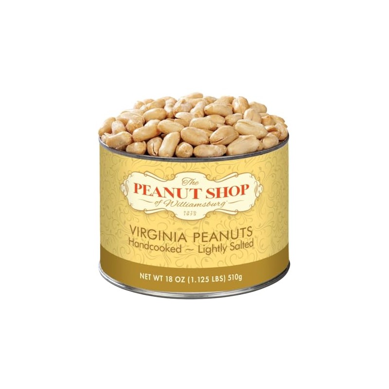 The Peanut Shop of Williamsburg Lightly Salted Handcooked Virginia Peanuts,