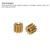 MECCANIXITY 10Pcs Copper Gears 10 Teeth Copper Gears Model 92AA