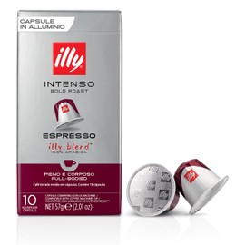 Illy Espresso Compatible Capsules - Single-Serve Coffee Capsules & Pods - Intenso Dark Roast - Notes Of Cocoa & Dried Fruit - For Nespresso Original Machines – 10 Count