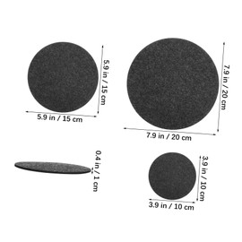 Totority 6 Pcs Dual Sided Felt Flowerpot Mats Absorbent Planter Coasters Round for Use Protects Furniture Floors