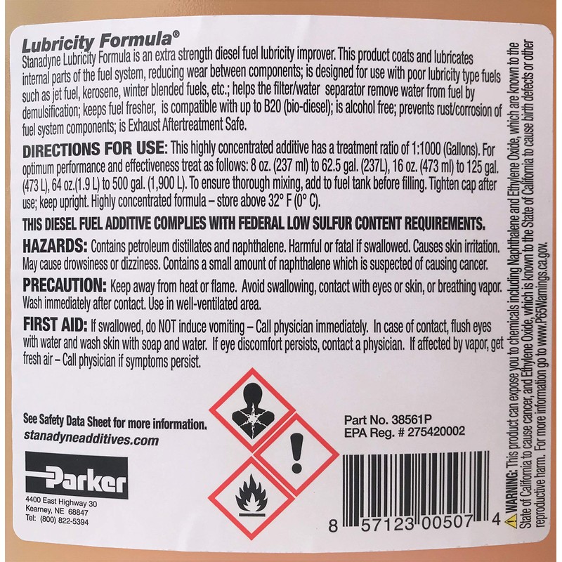 STANADYNE DIESEL LUBRICITY FORMULA - 64 OZ.