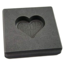 2 oz Heart Gold High Density Graphite Mold 1 oz Silver