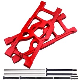 GoHobby Aluminum Rear Lower Suspension Arms for ARRMA Kraton 8S BLX 1/5 Scale RC Truck (1 Pair), Replaces ARA330590 Upgrades (Red)