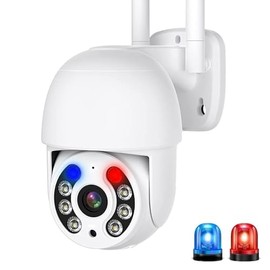 E T EASYTAO C05 Cámara de Seguridad Exterior WiFi 3MP con Alarma Roja/Azul