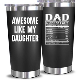 NewEleven Christmas Gifts For Dad - Birthday Gifts For Dad From Daughter - Husband Gifts - Unique Birthday Present Ideas For Father, Husband, New Dad, Bonus Dad From Daughter - 20 Oz Tumbler