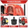 2 HP 2-Stroke Gasoline Engine Water Pump Portable,43cc Gas Powered