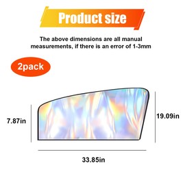 DUSCOKE 2PCS Car Side Window Sun Shade, UV Protection Car Windshield Window Cover, Magnetic Auto Front Seat Privacy Curtain for Baby, Universal Camping Accessories for Block Sunlight (Front)