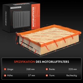 Frankberg 1 x Engine Air Filter Diesel Compatible with A1 8X1 8XK Ibiza IV 6J5 6P1 Toledo IV KG3 Fabia III NJ3 Rapid NH3 NK3 NK6 Polo 6C1 6R1 Polo Van 6R Replace# 6C0129620D