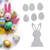 ALIBBON Easter Rabbit Egg Die Cuts for Card Making, 6