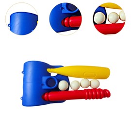 Perfeclan Outdoor Baseball Outside Sports Hand Eye Coordination Batting Game Ball Set Toy for Playground Indoor Travel Activity Gift