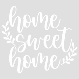 GRAZDesign Wall Sticker Home Sweet Home Sayings Living Room Hallway Wall Sticker for Wall Cupboard Door 34 x 30 cm White