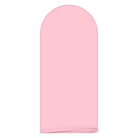 AIBIIN 3.3ft x 7ft Round Bow Backdrop for Wedding Ceremony Birthday Party Baby Shower Banquet Decoration Pink