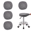 AHANDMAKER Bar Stool Covers, Round Stool Seat Slipcover, Grey Stretchy