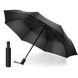 2024 Folding Umbrella, Automatic Opening/Closing, Wind Resistant, Quick Drying, Durable, 8 Ribs, For Both Sunny and Rainy Weather, Black