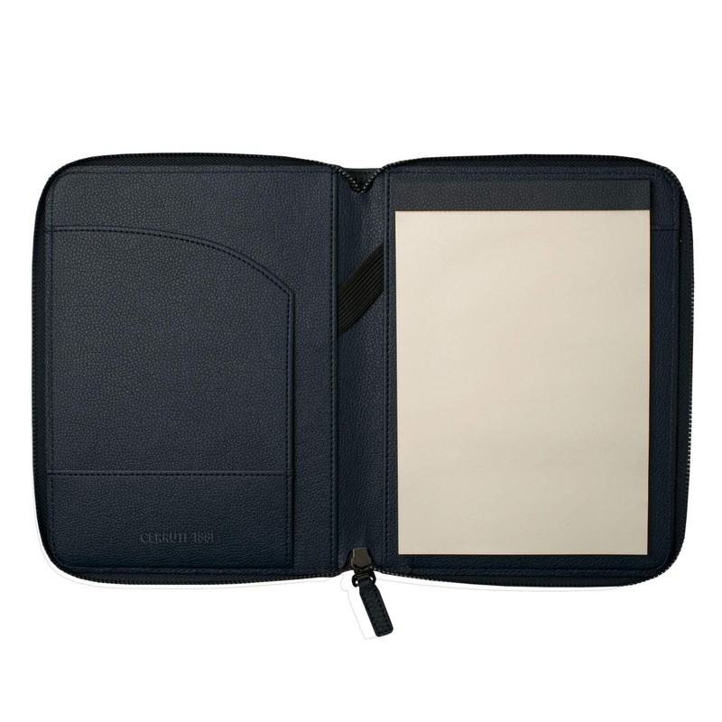 Cerruti 1881 Hamilton NTM711N Conference Folder Faux Leather Dark Blue