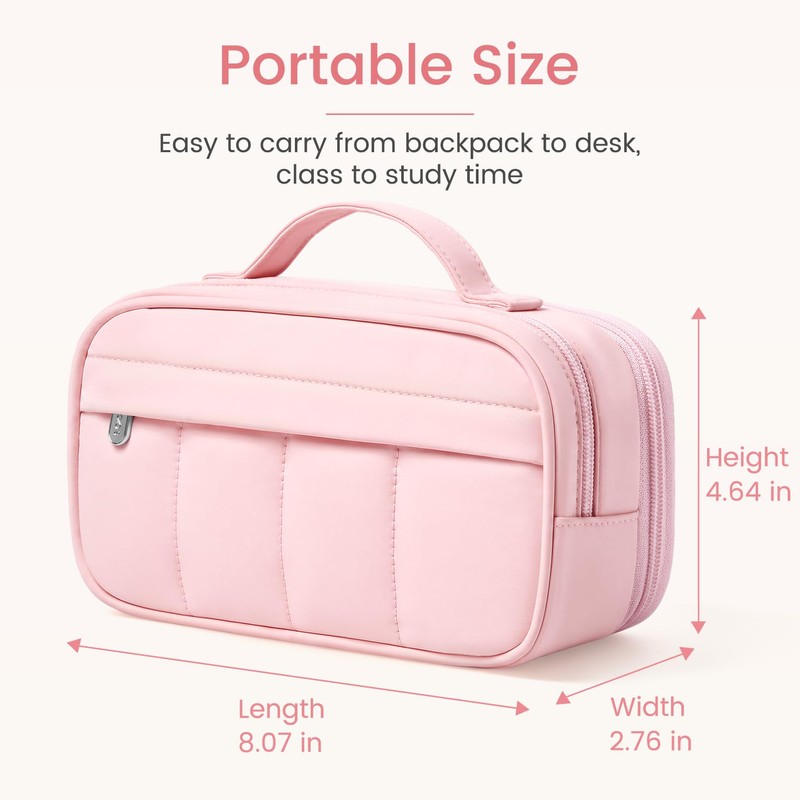 Sooez Pencil Case for Girls, Cute Large Capacity Pencil Pouch