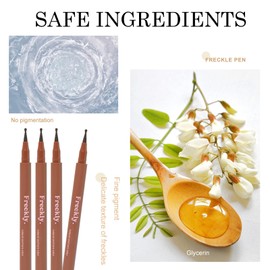 Freckle Pen Freckle Pen, Natural Freckle Look, Durable Spot Pen, Waterproof Makeup Tool for Natural, Effortless Freckles (01, 2 Pieces)