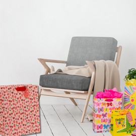 Glick Large Gift Bag, Cherry Strawberries, 315 x 260 x 135 mm, Luxury Recyclable Bag for Birthdays & Celebrations, Pink