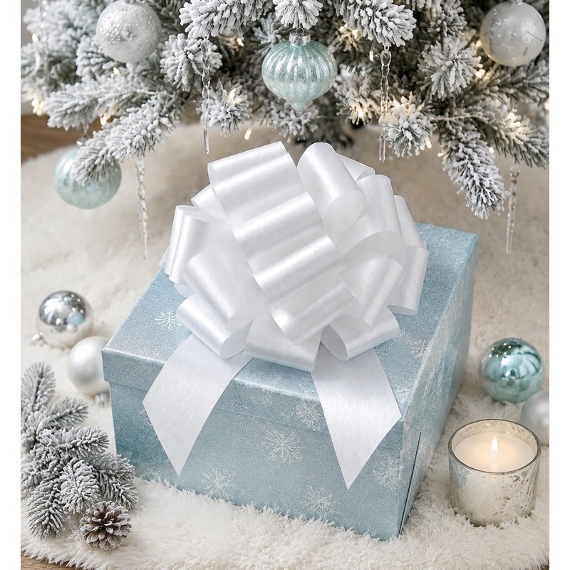 2PCS Pull Bow for Gift Wrapping, 10" Large Ribbon Bow,