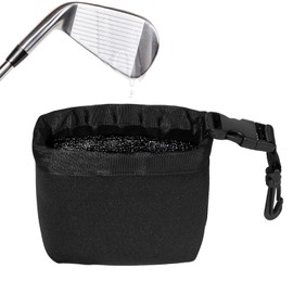 ENERKEEN Golf Club and Golf Ball Cleaning Bag, Waterproof Clean Face Technology Liner, Detachable Clip, Machine Washable, Cleans Club Grooves, Dry Exterior