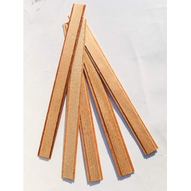 50 Pabilos de madera dobles de 20 mm de ancho X 15 cm de largo Monte Vitro para velas aromáticas.