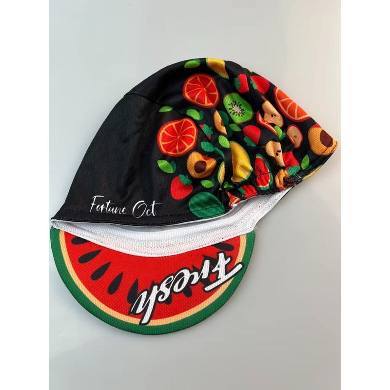 BikingBros Funny Cycling Cap - Polyester Food Watermelon Cycling Hat-Under