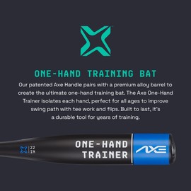 Axe Bat One-Hand Training Bat | 18 inch Baseball Bat | Master Your Swing with Precision - Perfect for One-Handed Hitting Drills and Developing Swing Path