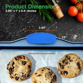 NutriChef 6 pcs Blue Silicone Handles, Anti Slip Flexible Design for Nonstick Carbon Steel Bakeware Pans, Dishwasher Safe, Protects Hands from Hot Cast Iron Handle or Microwave Dish