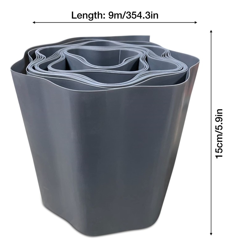 Enhance Your Garden Design with 9 Metres, Grey Flexible Plastic