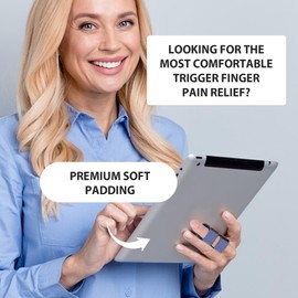 Wisesso Thumb Splints, Trigger Thumb Brace for Broken/Straightening/Arthritis, Finger Splint for Thumb, Middle, Ring, Index, Pinky Finger, Blue, 4pcs