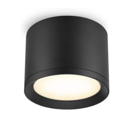 KYOTECH LED Surface-Mounted Spotlight IP44 - Diameter 84 x 65 mm Ceiling Spotlight Matt Black - 6 W 550 LM GX53 LED Surface-Mounted Spotlight - Aluminium 3000 K Warm White Surface-Mounted 230 V